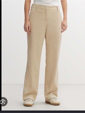 Opus Pants Womens 38 Fits 8 Wide Leg Cotton Corduroy Beige Mahlia neutral